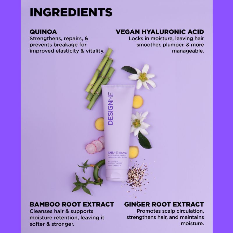 designme fab.me purple shampoo 250ml - splush online Designme Fab.me Purple Shampoo 250Ml - Image 6