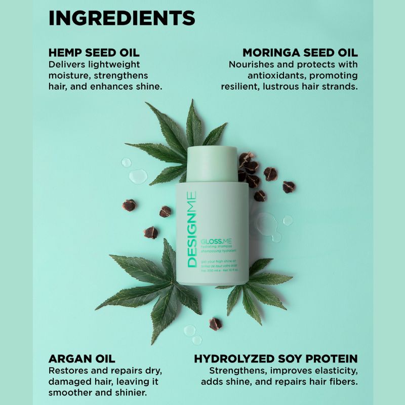 designme gloss.me hydrating shampoo 300ml - splush online Designme Gloss.me Hydrating Shampoo 300Ml - Image 6