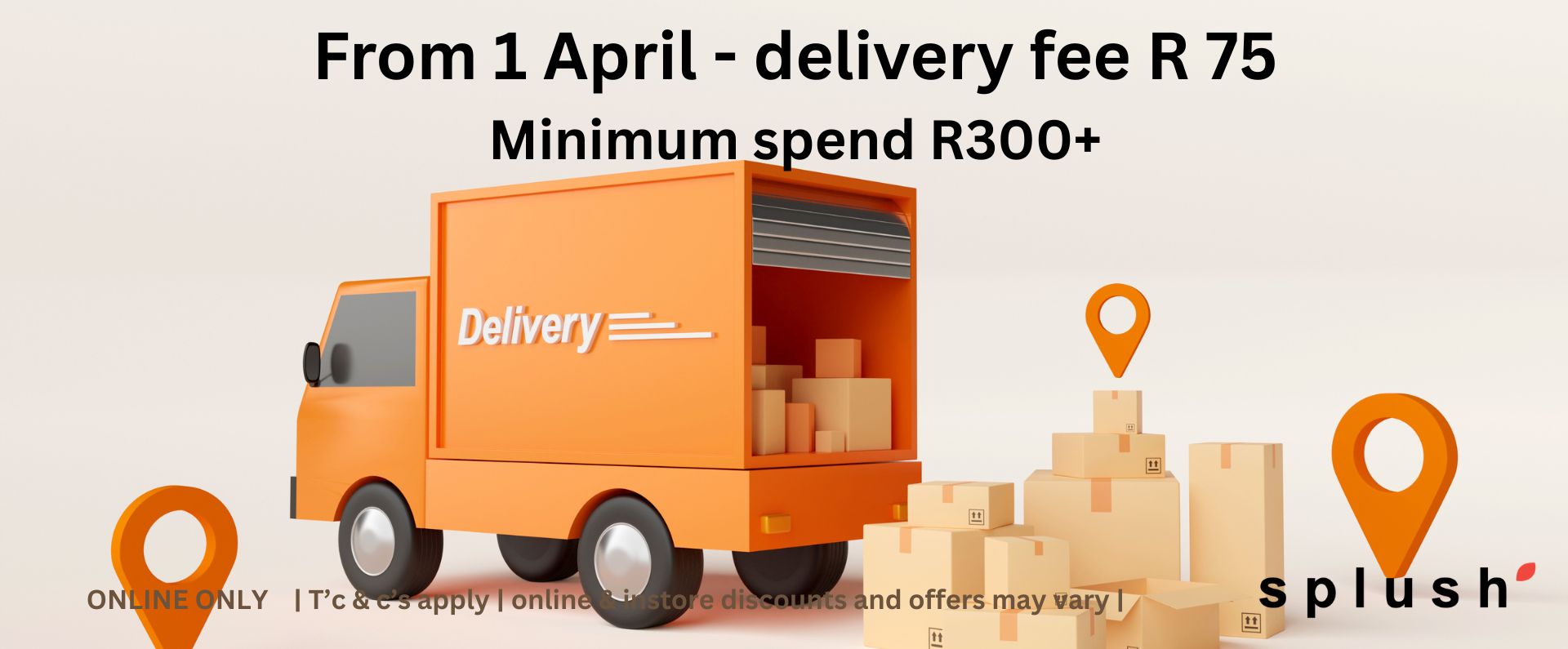 home - splush online Delivery Fee Update