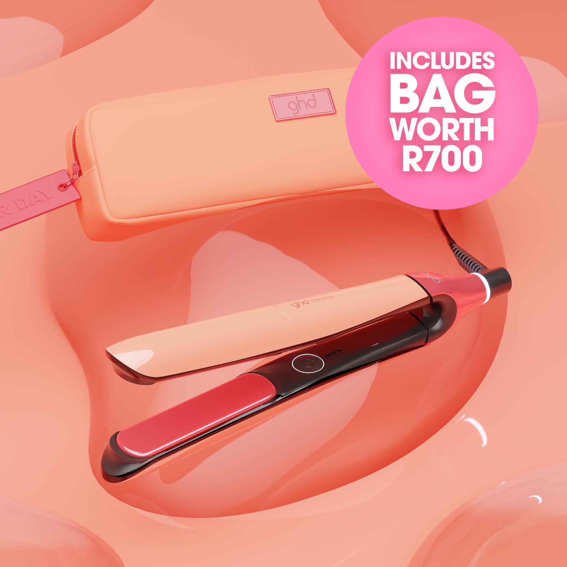 ghd chronos limited edition hair straightener in sun-kissed peach - splush online Ghd Chronos Limited Edition Hair Straightener In Sun-Kissed Peach - Image 3