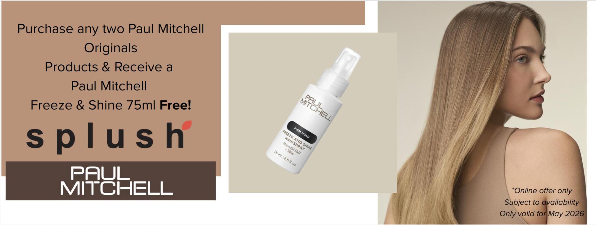 home - splush online Paul Mitchell Promo Offer