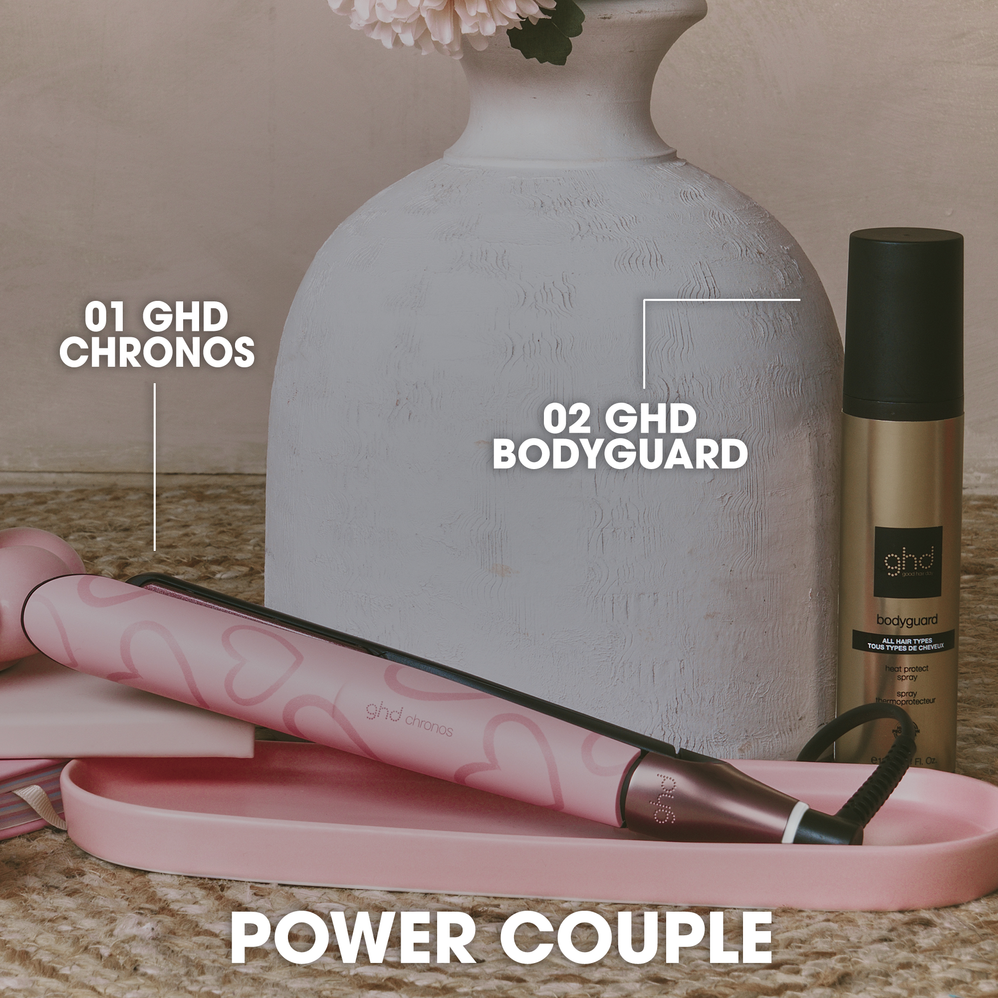 ghd wet to dry duet blowdry dusted pink - splush online Ghd Duet Blowdry Limited Edition Hair Dryer Brush In Dusted Pink With Matching Heat-Resistant Bag &Amp; Mat