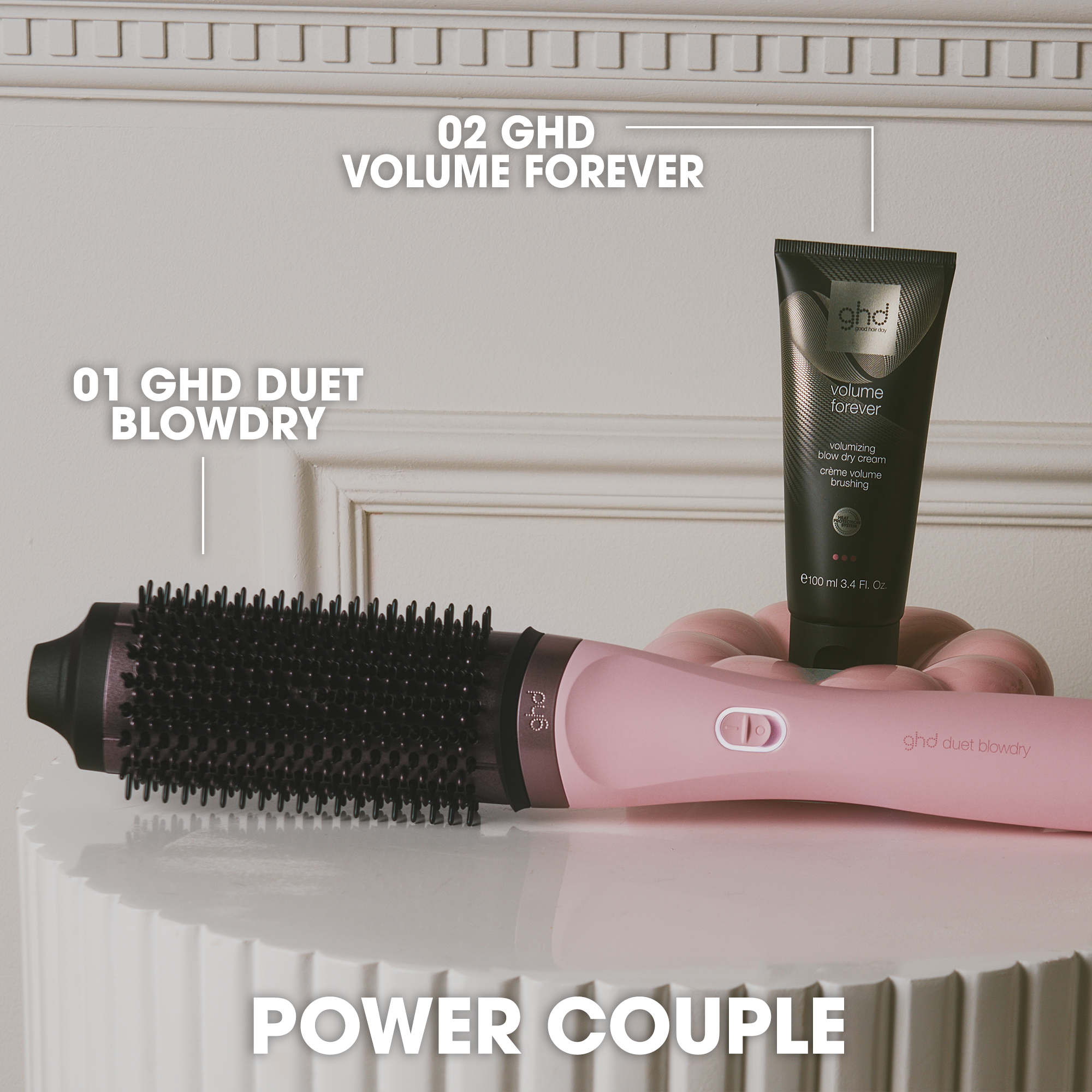 ghd wet to dry duet blowdry dusted pink - splush online Ghd Wet To Dry Duet Blowdry Dusted Pink - Image 2
