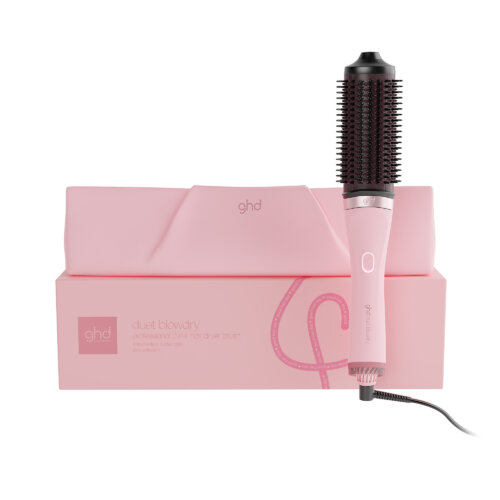 ghd wet to dry duet blowdry dusted pink - splush online Ghd Duet Blowdry Limited Edition Hair Dryer Brush In Dusted Pink With Matching Heat-Resistant Bag &Amp; Mat